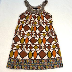 BCBG Maxazria Boho Sundress Sz M String Top Sleeveless Pockets